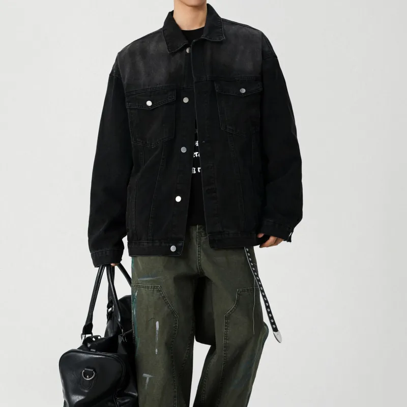 H.V.G.A Denim Jacket Unisex Black-1