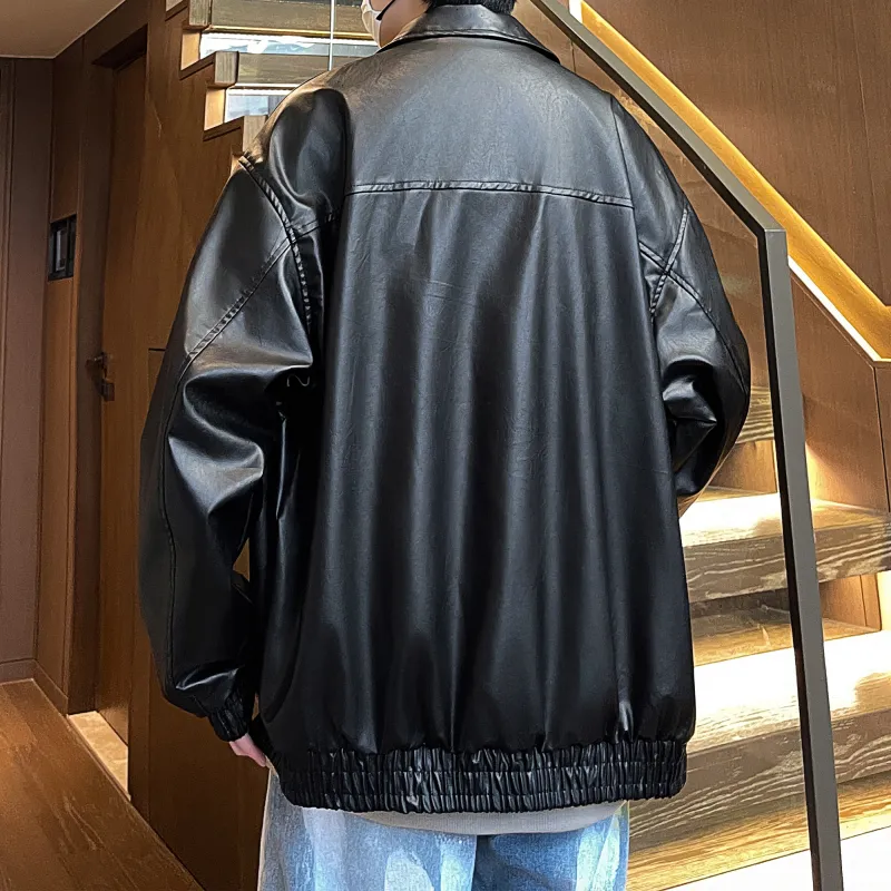 H.V.G.A Leather Jacket Unisex Black-4