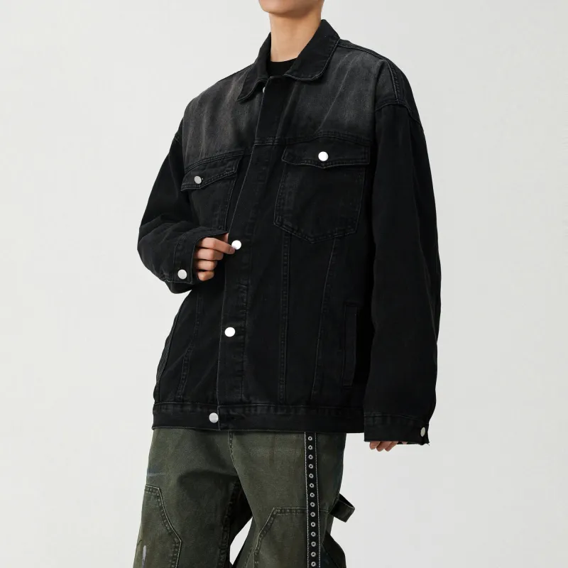 H.V.G.A Denim Jacket Unisex Black-2