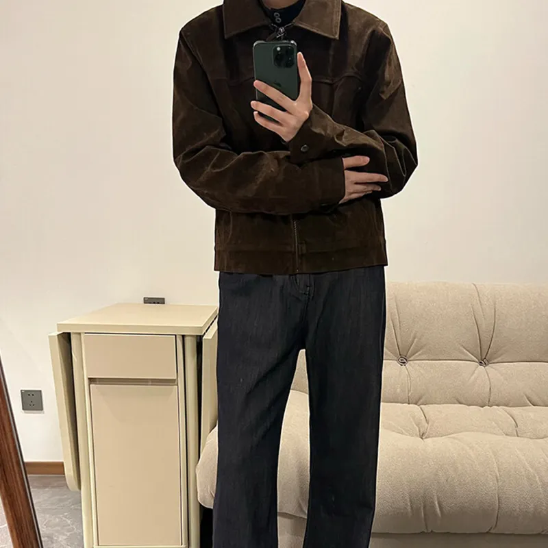 H.V.G.A Jackets Coats Unisex Brown-5
