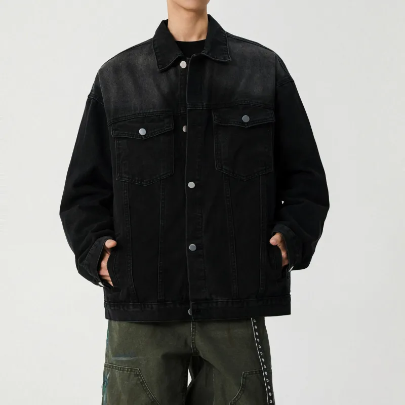 H.V.G.A Denim Jacket Unisex Black-3