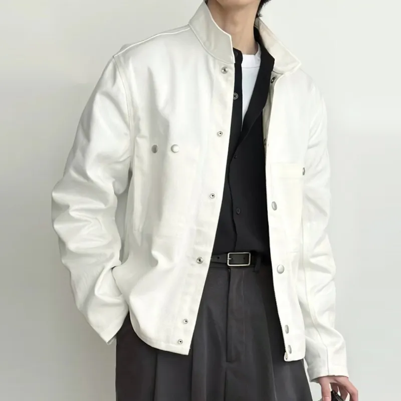 H.V.G.A Jackets Coats Unisex White-5