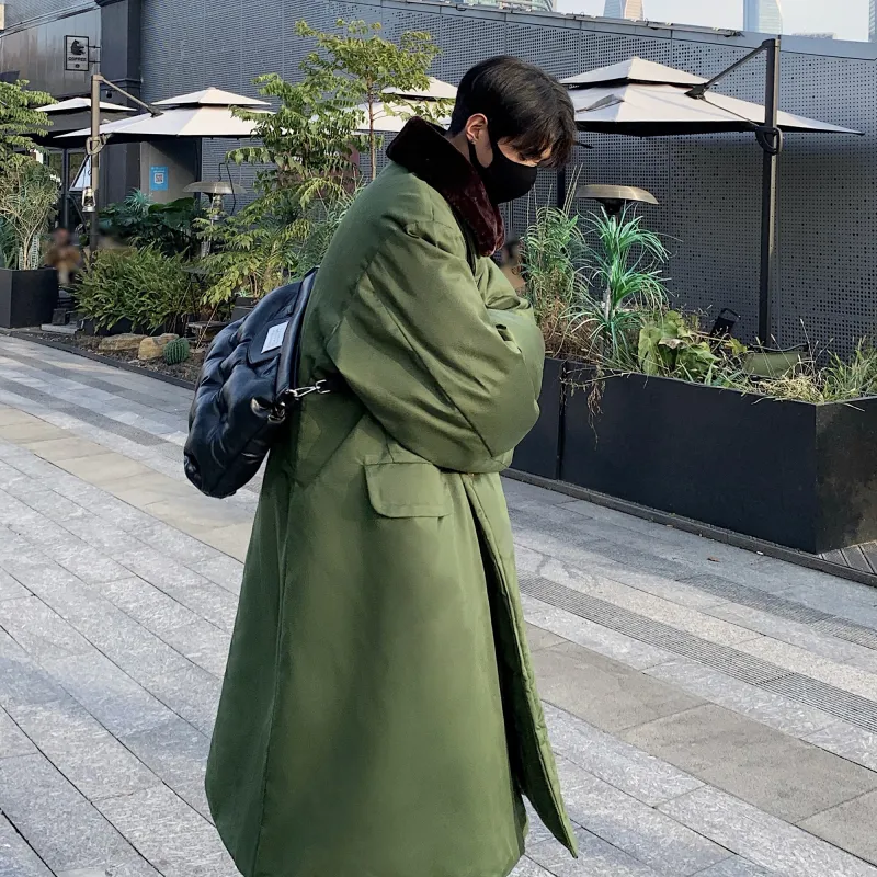 H.V.G.A Puffer Jacket Unisex Army Green-5