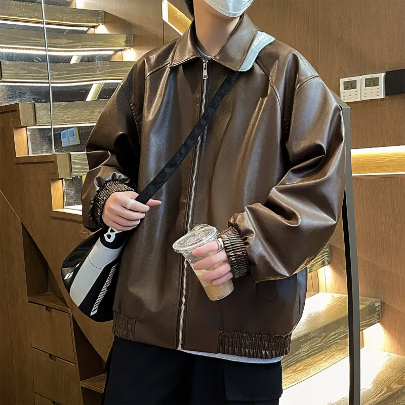 H.V.G.A Leather Jacket Unisex Black-16