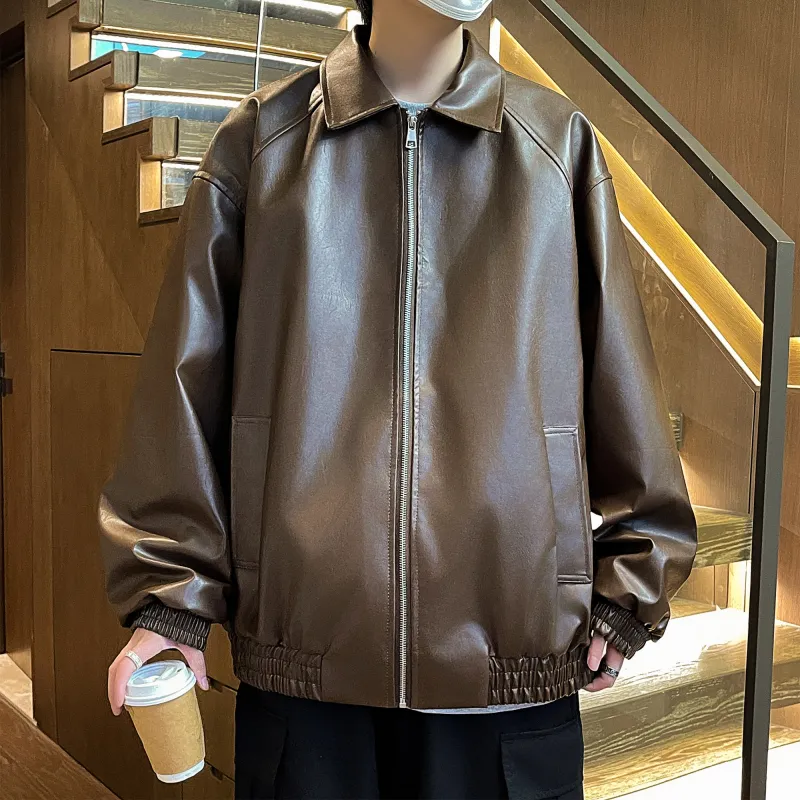 H.V.G.A Leather Jacket Unisex Black-15
