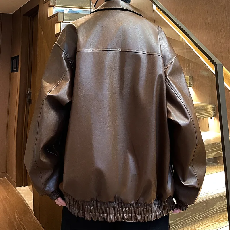 H.V.G.A Leather Jacket Unisex Black-14
