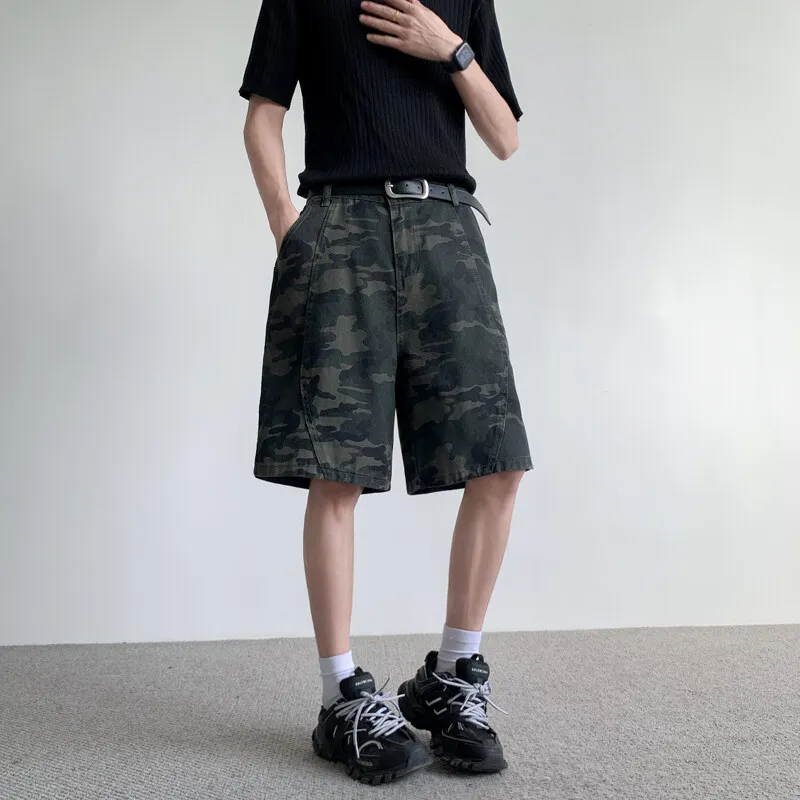 H.V.G.A Denim Shorts Unisex Camouflage-1