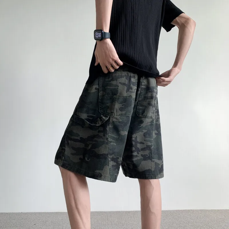 H.V.G.A Denim Shorts Unisex Camouflage-2