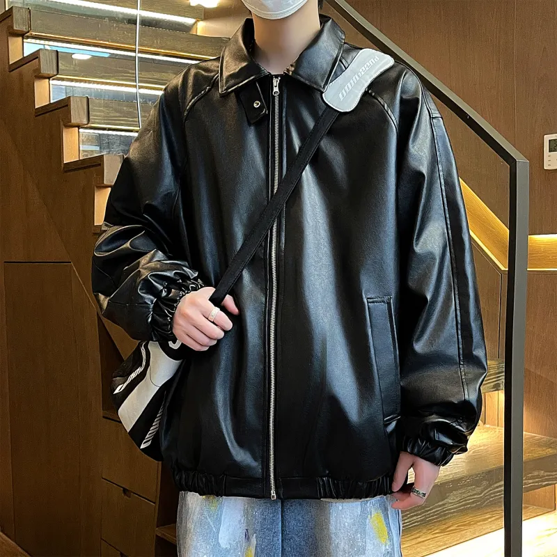 H.V.G.A Leather Jacket Unisex Black-6