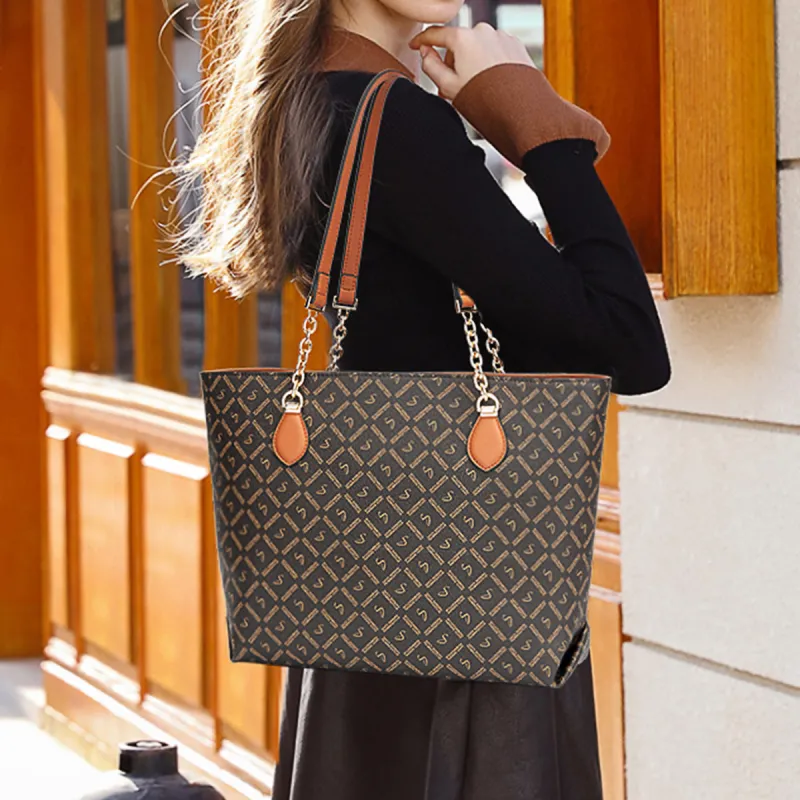 SANTA BARBARA POLO & RACQUET CLUB PVC Tote Shoulder Bag Handbag Large Size Women's-4