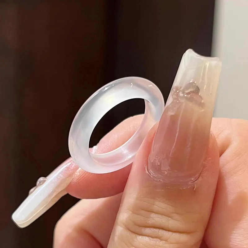 Moon Jewelry Agate Jade Rings Unisex-9