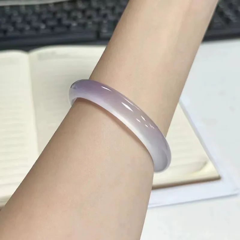 Moon Jewelry Natural Agate Jade Bangles Women's-5