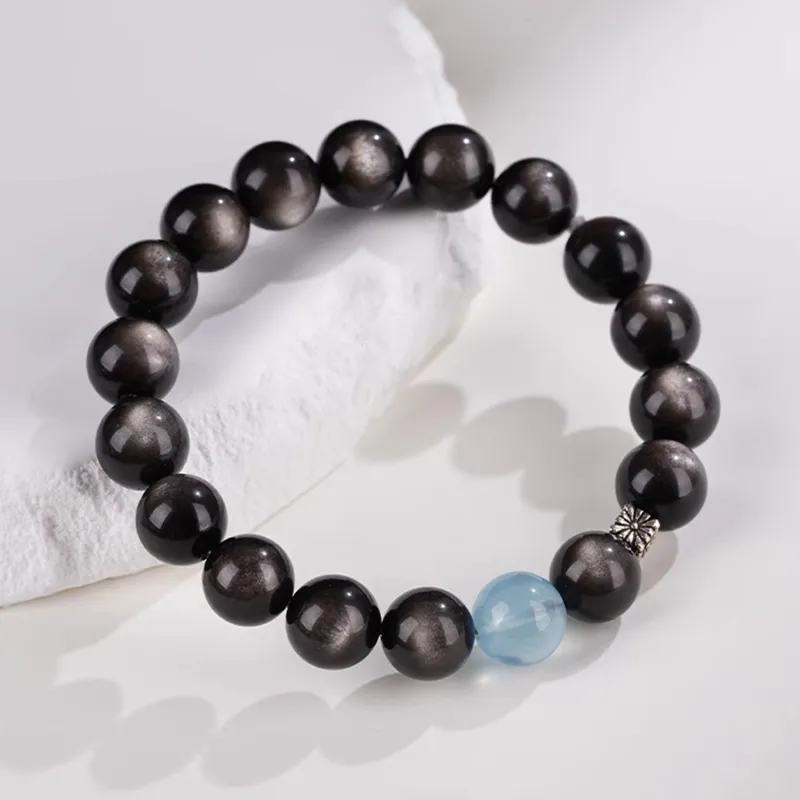 Moon Jewelry Obsidian Bracelets Unisex-5
