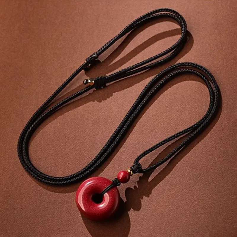 Moon Jewelry Reconstructed Cinnabar Necklaces Unisex-13