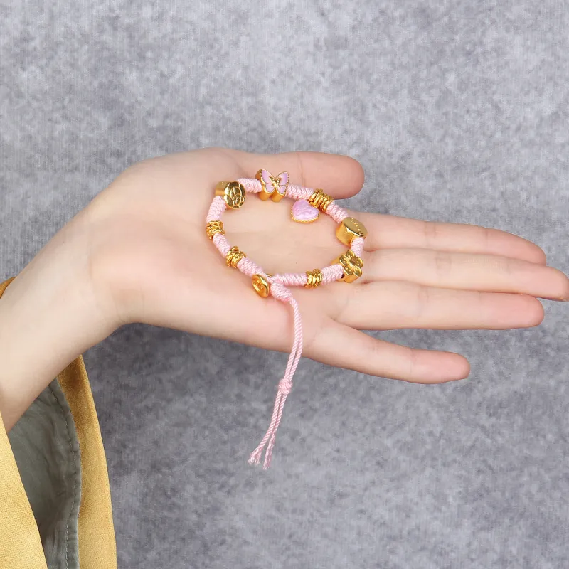 Moon Jewelry Alloy Bracelets Unisex Pink-2