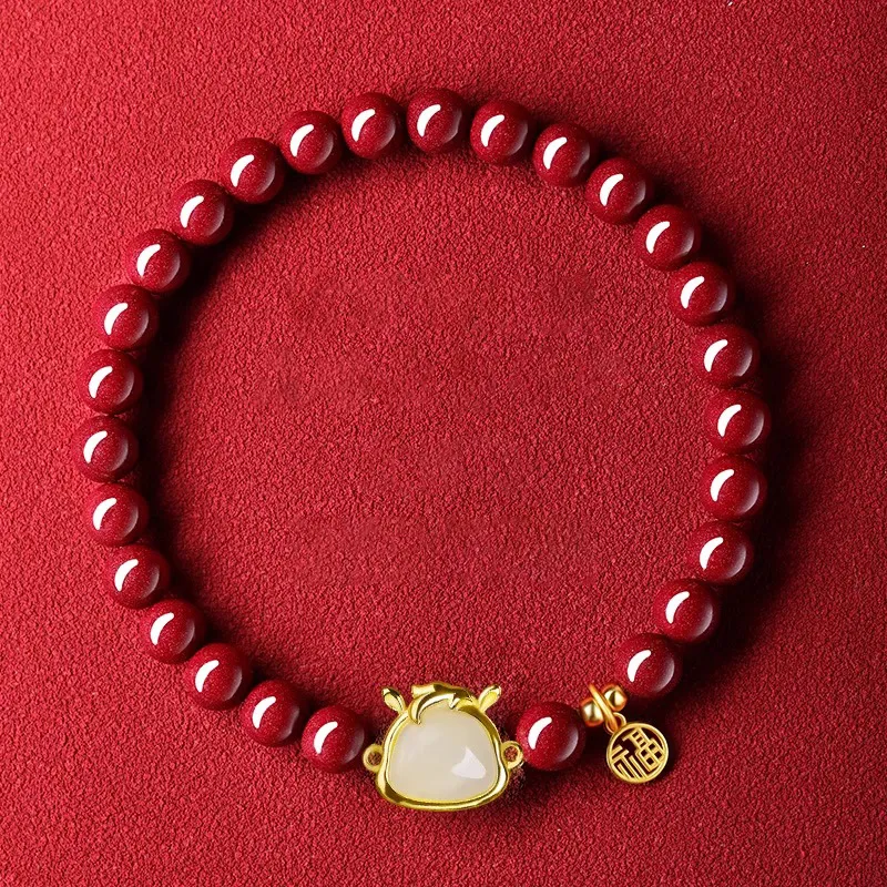 Moon Jewelry Cinnabar Bracelets Unisex-16