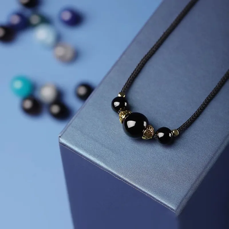 Moon Jewelry Agate Necklaces Unisex-15