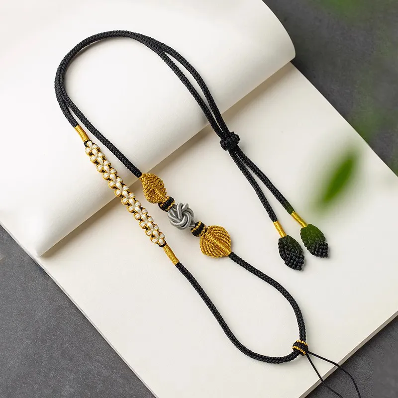 Moon Jewelry Braided String Necklaces Unisex-1