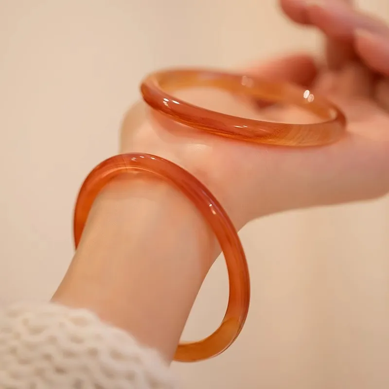 Moon Jewelry Natural Agate Jade Bangles Unisex-15