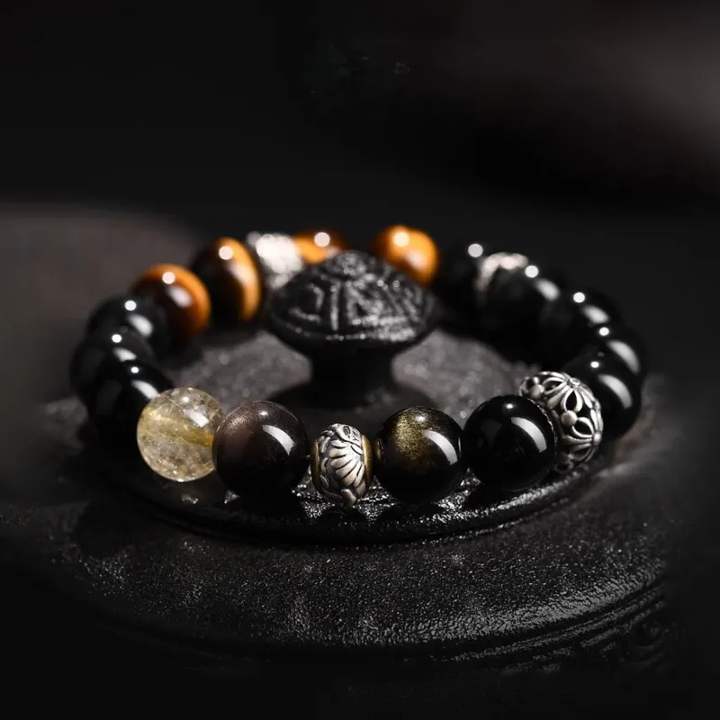 Moon Jewelry Obsidian Jade Bracelets Unisex-1