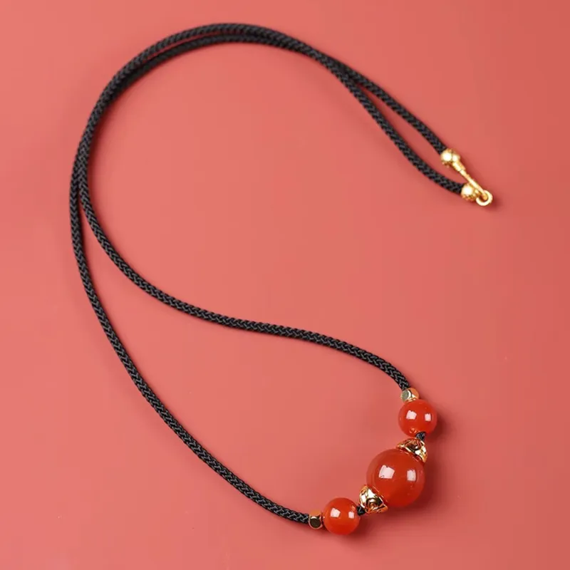 Moon Jewelry Agate Necklaces Unisex-26