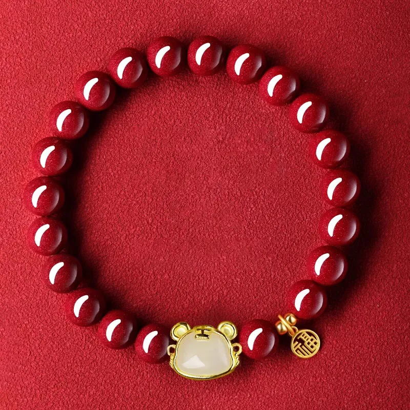 Moon Jewelry Cinnabar Bracelets Unisex-32