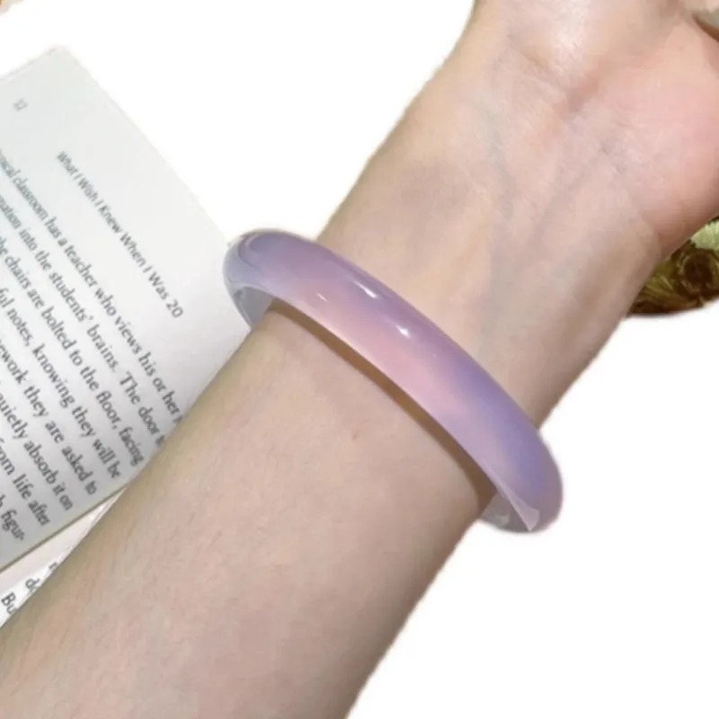 Moon Jewelry Natural Agate Jade Bangles Women's-6