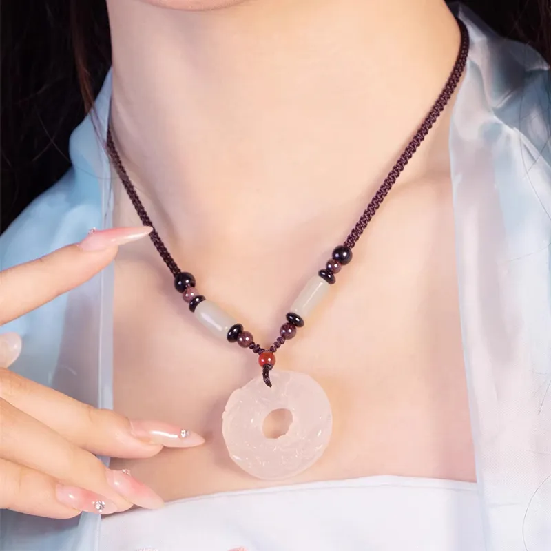 Moon Jewelry Agate Necklaces Unisex-4