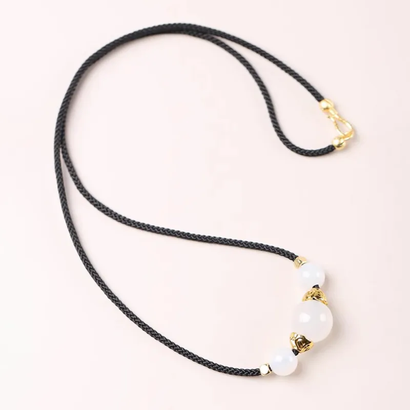 Moon Jewelry Agate Necklaces Unisex-5