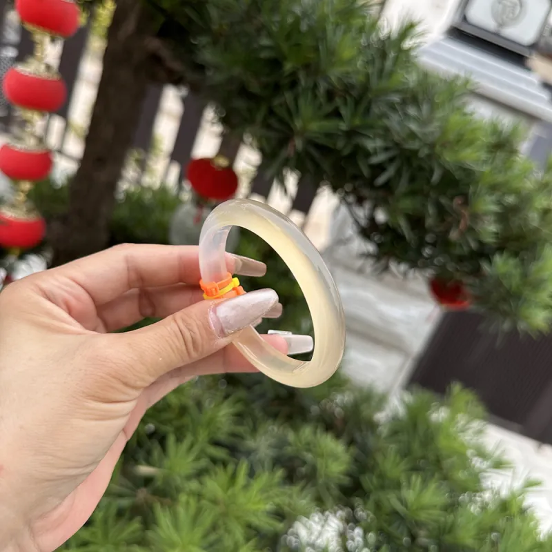 Moon Jewelry Natural Agate Jade Bangles Women's-4