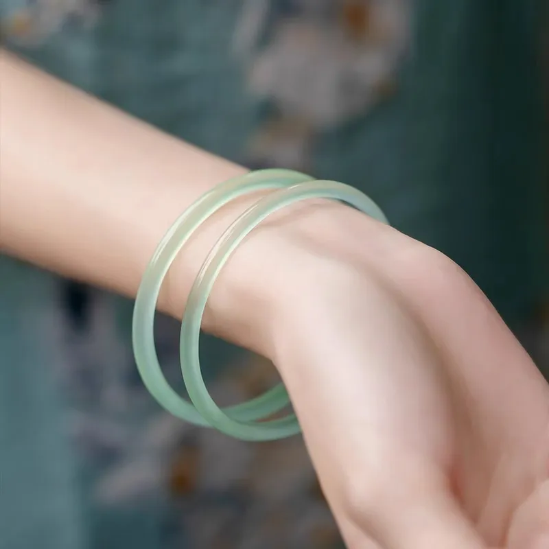 Moon Jewelry Natural Agate Jade Bangles Unisex-3