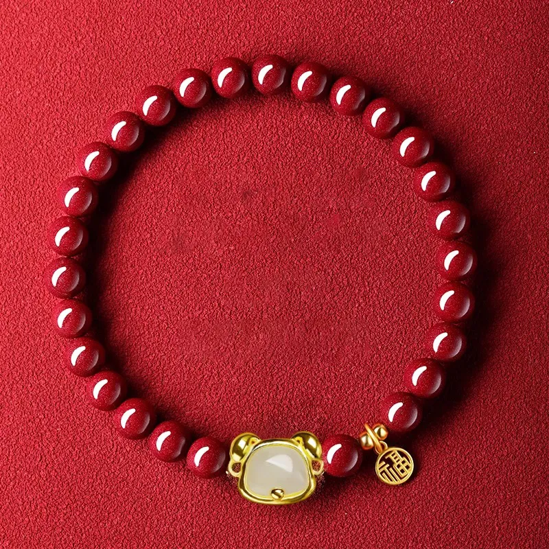 Moon Jewelry Cinnabar Bracelets Unisex-24