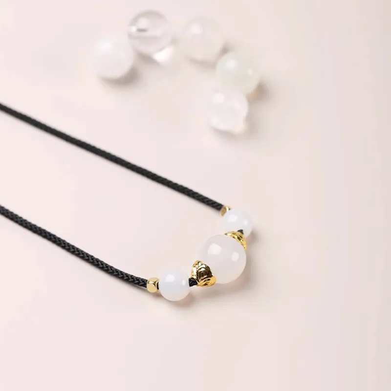 Moon Jewelry Agate Necklaces Unisex-4