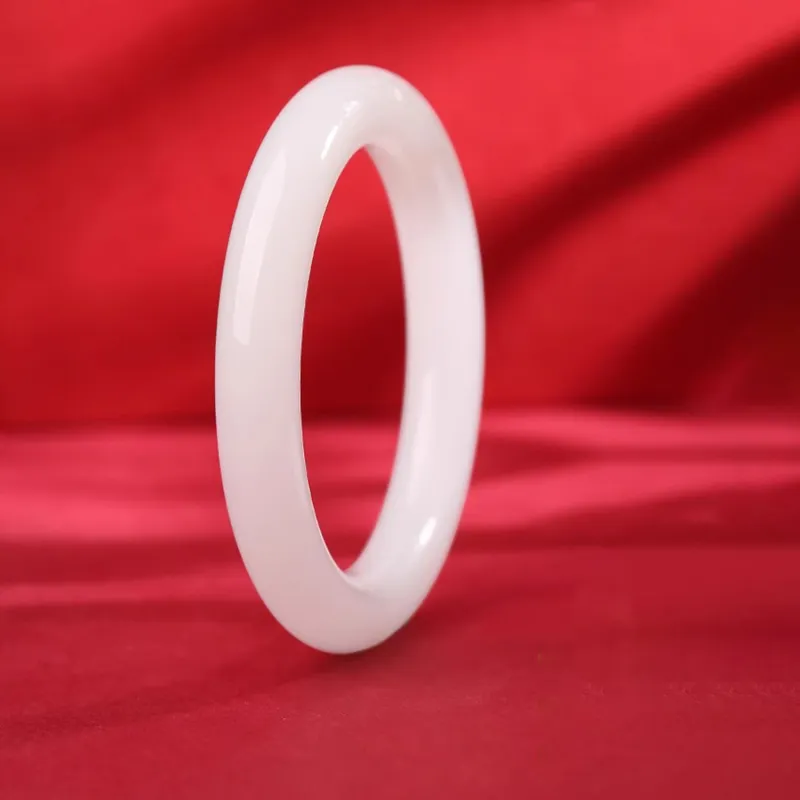 Moon Jewelry Natural Golden Silk Jade Bangles Unisex-5