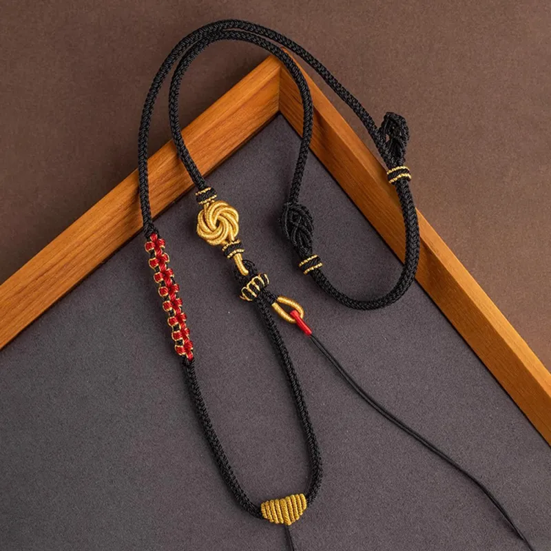 Moon Jewelry Braided String Necklaces Unisex-3