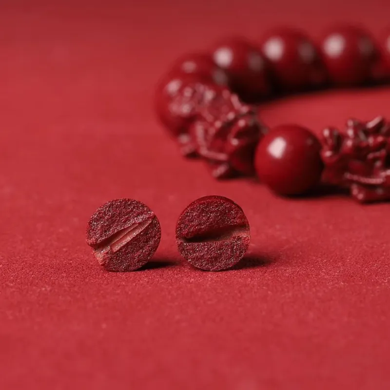 Moon Jewelry Reconstructed Cinnabar Bracelets Unisex-15