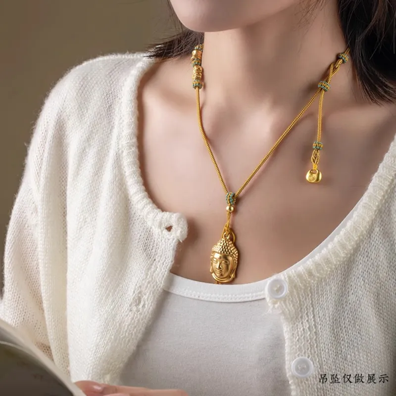Moon Jewelry Braided String Necklaces Unisex-4