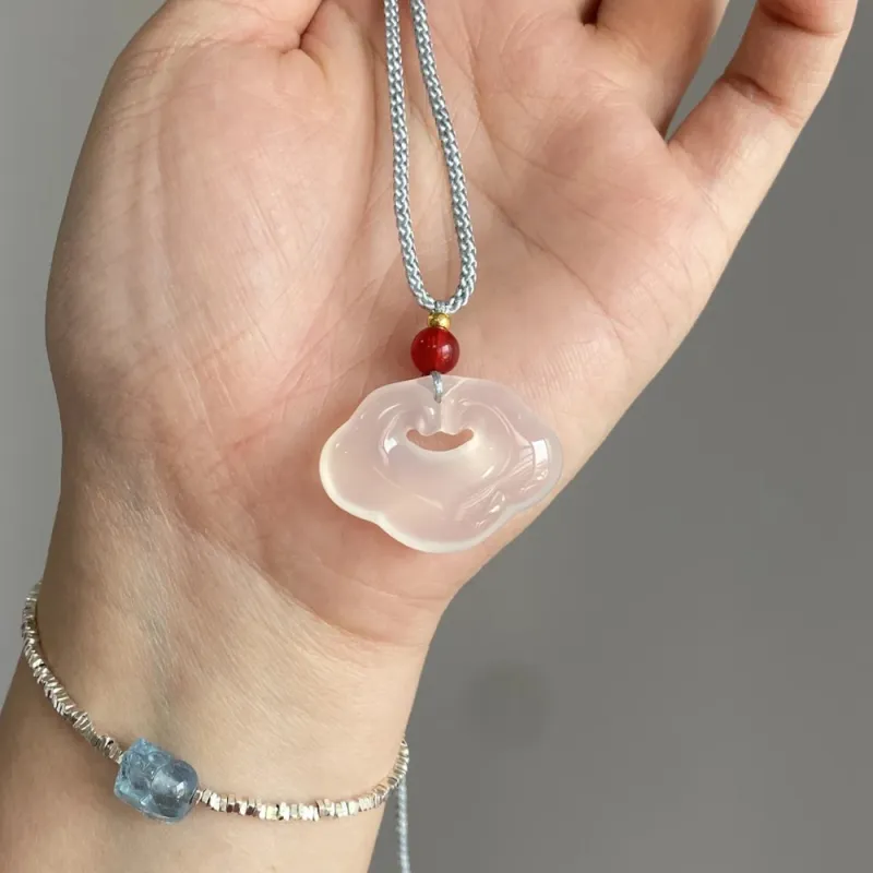 Moon Jewelry Agate Jade Necklaces Unisex-1