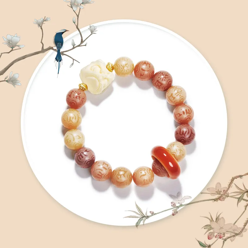 There Is You In The Long World White Jade Bodhi Bracelets Unisex-15