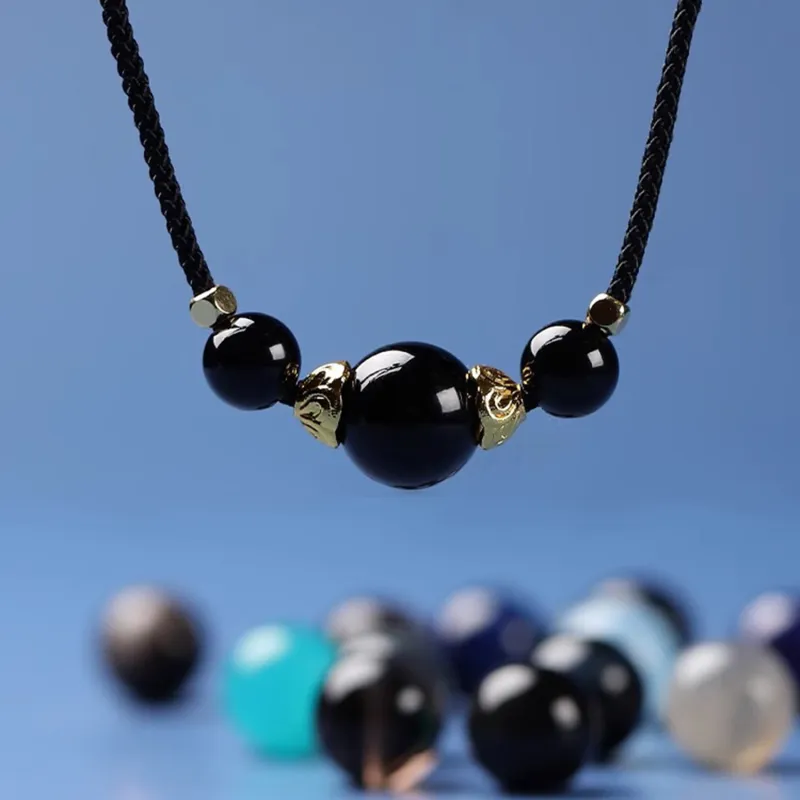 Moon Jewelry Agate Necklaces Unisex-14