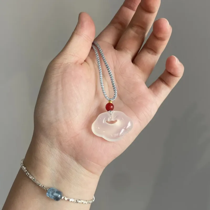 Moon Jewelry Agate Jade Necklaces Unisex-2