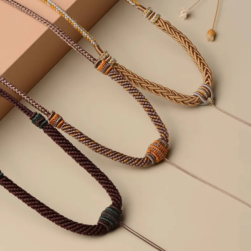 Moon Jewelry Fabric Necklaces Unisex-14