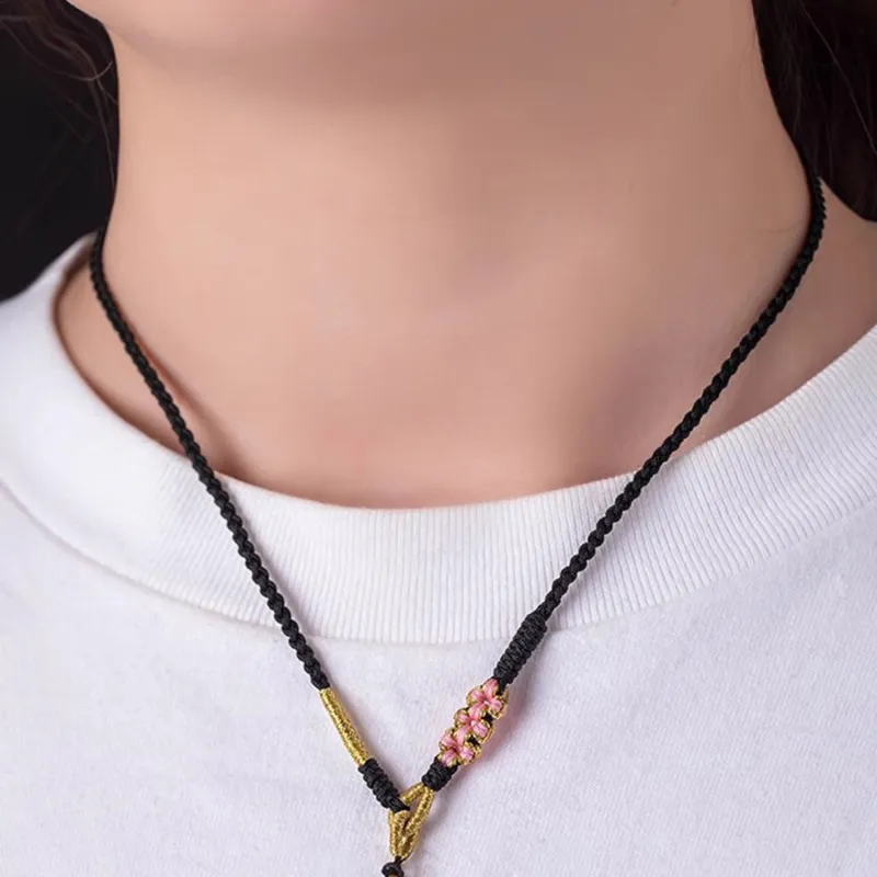 Moon Jewelry Braided String Necklaces Unisex-4