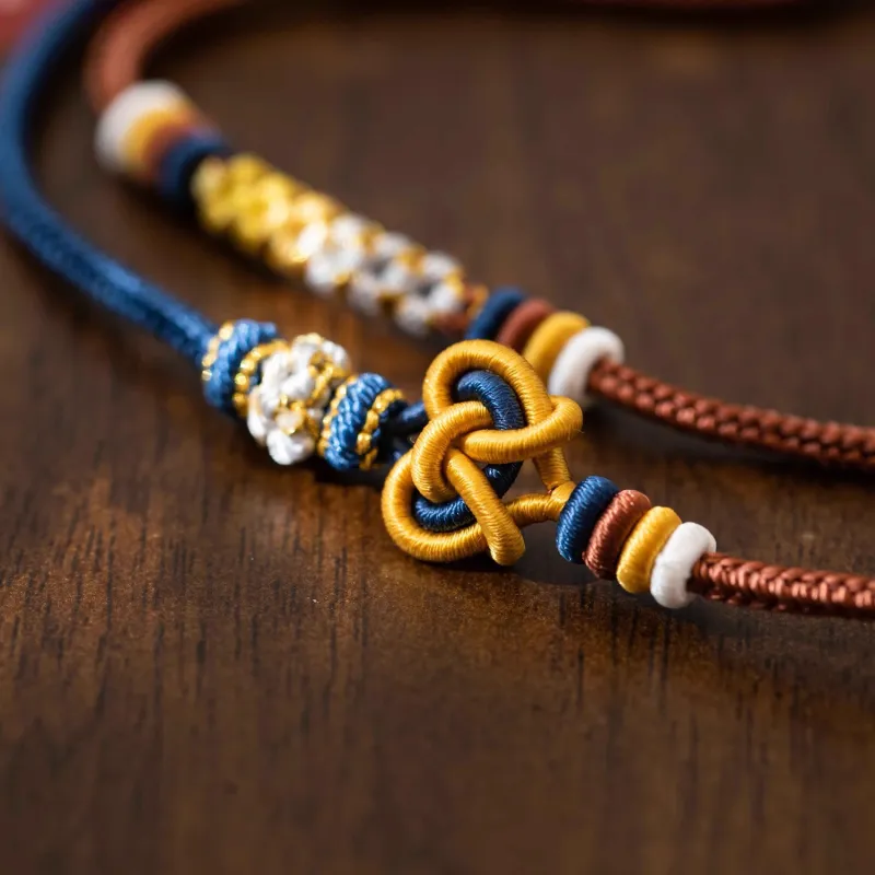 Moon Jewelry Braided String Necklaces Unisex-5