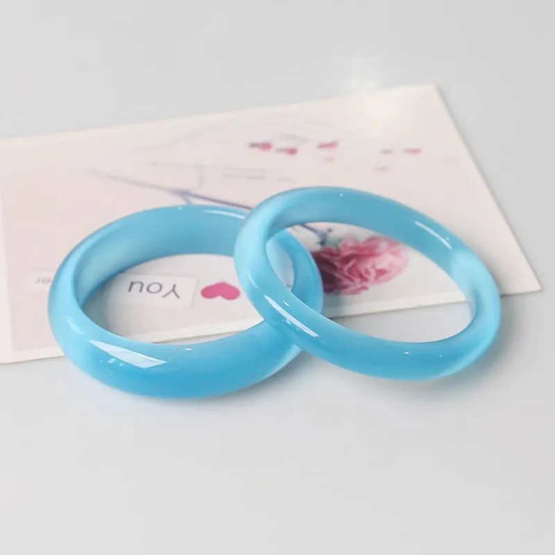 Moon Jewelry Glass Cat Eye Jade Bangles Unisex-6