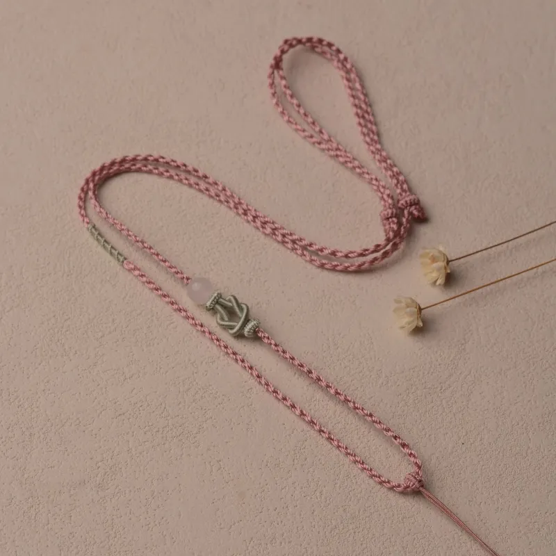 Moon Jewelry Braided String Necklaces Unisex-3