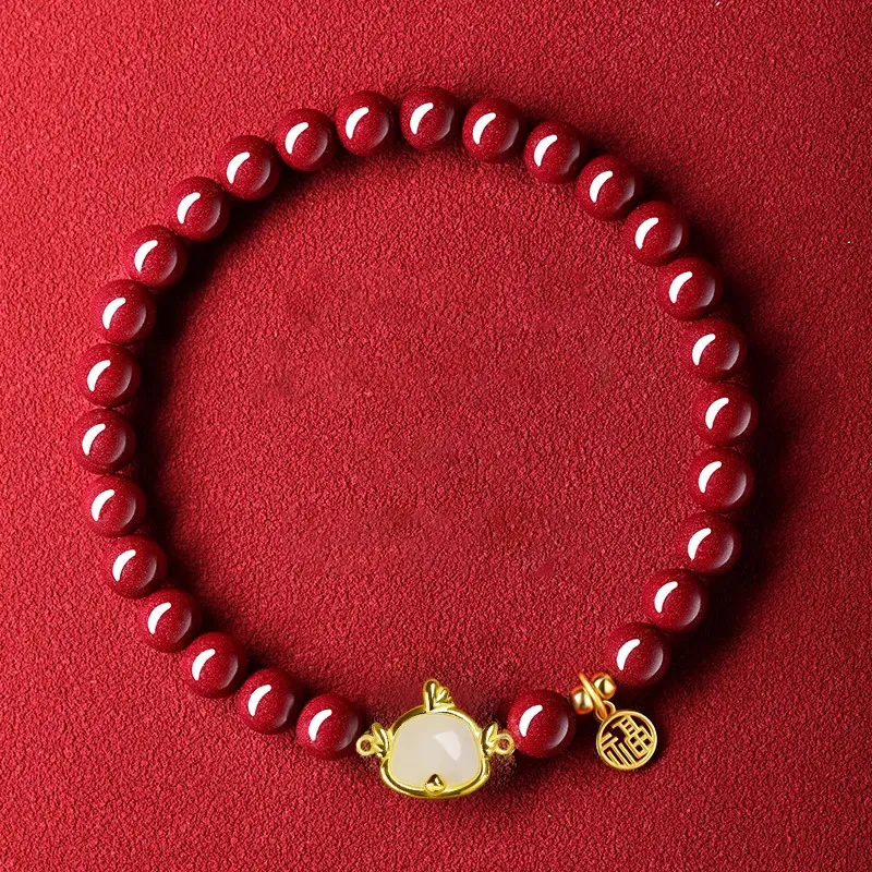 Moon Jewelry Cinnabar Bracelets Unisex-22