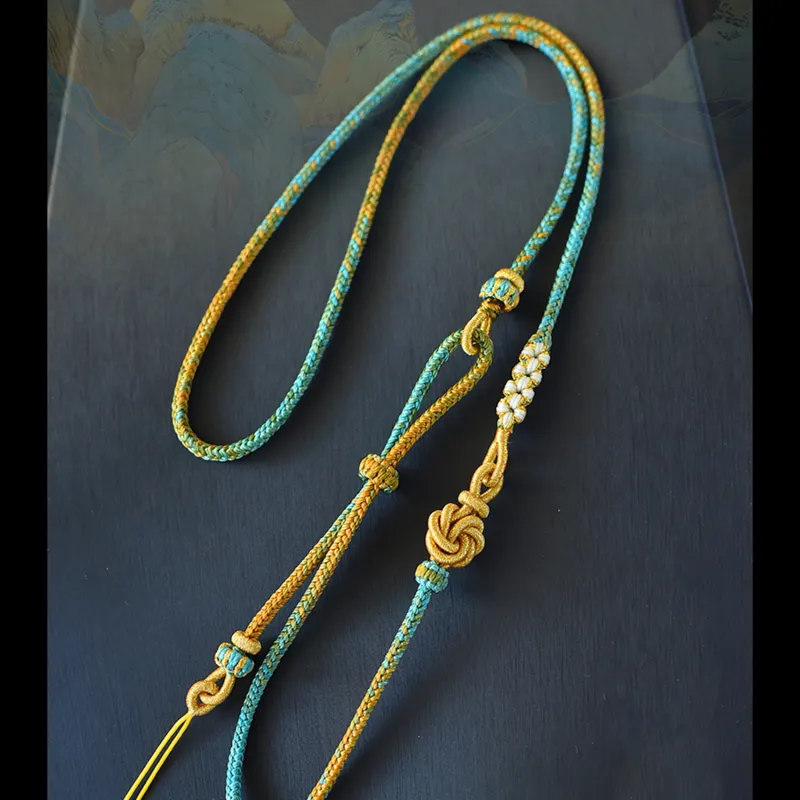 Moon Jewelry Braided String Necklaces Unisex-4