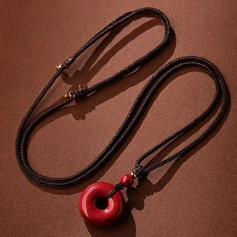 Moon Jewelry Reconstructed Cinnabar Necklaces Unisex-21