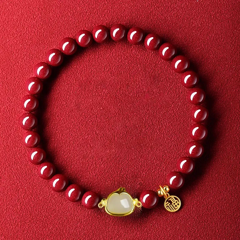 Moon Jewelry Cinnabar Bracelets Unisex-20